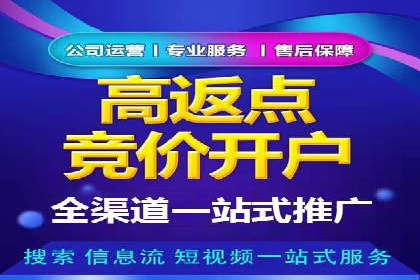 电商平台渠道开户返点收益